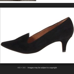 Black Suede Pumps (Clarks Sage Elfin), Size 9